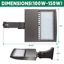 150W LED Parking Lot Light-480V High Voltage Area Light-AC 277~480V-21000 Lumens-CCT 5000K-UL+DLC 5.1