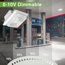 30W/40W/55W Selectable-LED Parking Garage Canopy Light – 150W MH Equivalent-3000K/4000K/5000K-0-10V Dimmable-Surface/Pendant Mount