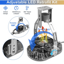 75W-LED Shoebox Retrofit Kit Lights-E39 Base-150-250W MH/HPS Equivalent, Great for Street Shoebox Lamp, Flood Lights, High Bay and etc-10,800 Lumens-ETL+DLC Listed