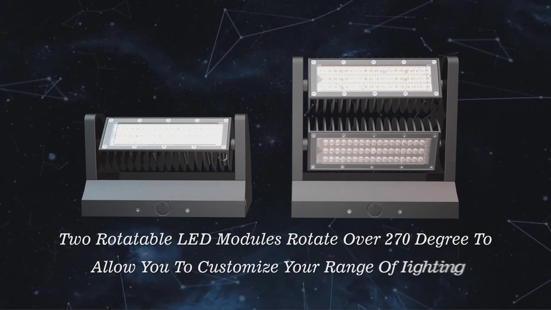 80W Rotatable Led Wall Pack Light-10,400 Lumens-175W Metal Halide Equi