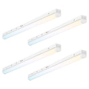 Front view of TANLITE 4-Pack 4FT Linkable LED Linear Strip Lights, 40W, 5200 lumens each.
