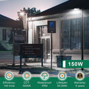 150W LED Shoebox Light-Led Parking Lot Light-21,000 Lumens-CCT 5000K-Brownz Color-Photocell Optional-5 Years Warranty-UL+DLC 5.1