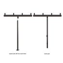 Quad Fixtures Mount Round Bullhorn Bracket 180 Degree Vertical Tenon Inline Adapters for 4 Slip Fitter Mounting Shoebox Flood Lights