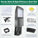 150W LED Shoebox Light-Led Parking Lot Light-21,000 Lumens-CCT 5000K-Brownz Color-Photocell Optional-5 Years Warranty-UL+DLC 5.1