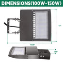 150W LED Shoebox Light-Led Parking Lot Light-21,000 Lumens-CCT 5000K-Brownz Color-Photocell Optional-5 Years Warranty-UL+DLC 5.1