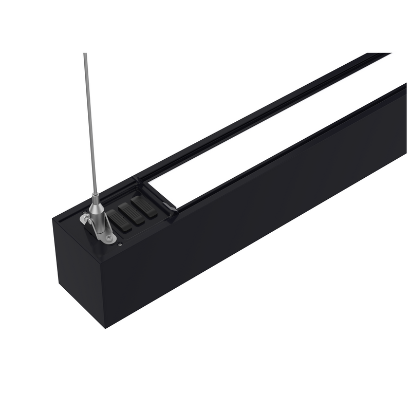 4 Pack-4 ft 50W Linkable Architectural LED Linear Strip Light-Down Light-Color 3500K/4000K/5000K Selectable-5,750 Lumens-Black Color-0~10V Dimming