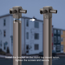 TANLITE Lighting Quadruple 90° Tenon Adapter with 4 Horizontal Tenons For 4inch square light poles