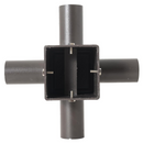 TANLITE Lighting Quadruple 90° Tenon Adapter with 4 Horizontal Tenons For 4inch square light poles