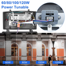 TANLITE LED wall pack light mounted on warehouse wall, illuminating loading docks with 5400 lumens and no glare