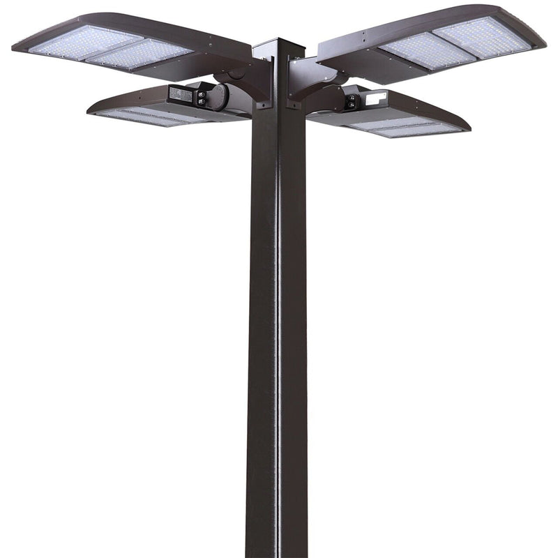 5 inch 30 Foot Steel Square Light Pole Bronze Housing | 10 Gauge