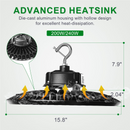 TANLITE Lighting 200W LED UFO High bay 5000K-AC 100-277V-32,000 Lumens-5 Years warranty-ETL+DLC 5.1