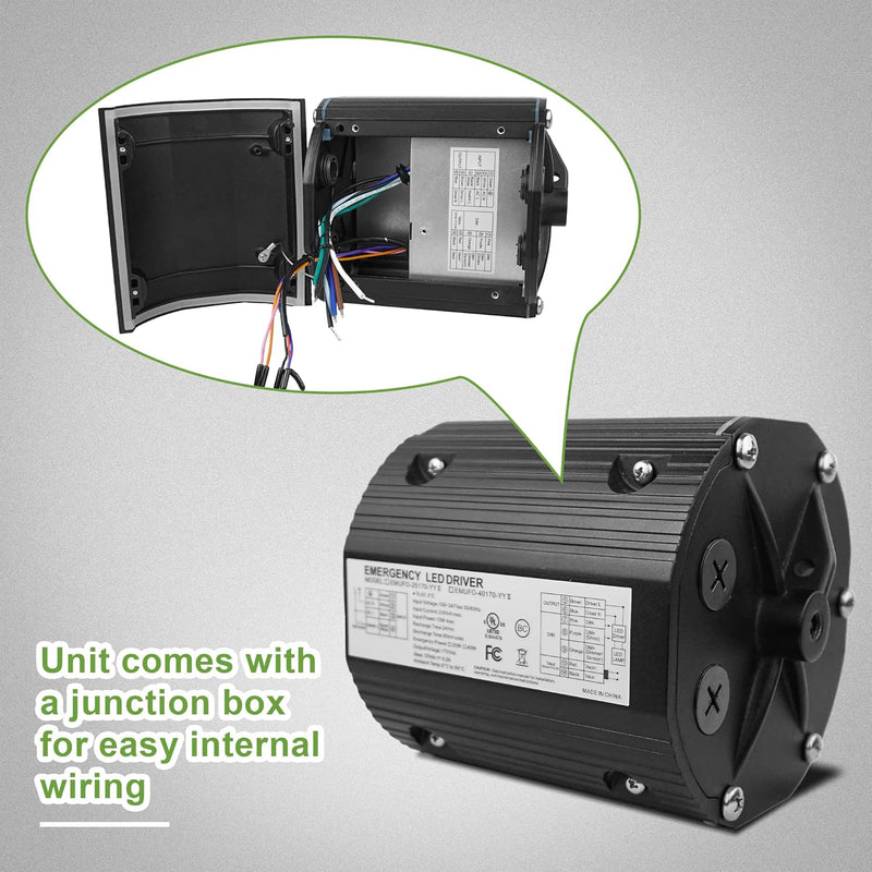TANLITE 25W LED Emergency Backup Driver–UL Listed, 90-Min Battery for Dimmable UFO High Bay (<200W)-AC 100-347V