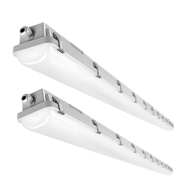 TANLITE 8ft Vapor Tight LED Light Fixture-60W/70W/80W-Up to 10400 Lumens-3000K/4000K/5000K Selectable-AC 120-277V