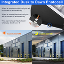 TANLITE 120W/100W/80W/60W 4 Watts Selectable LED Wall Pack Light- CCT 3000K/4000K/5000K-AC 120~277V- For Outdoor Building Lighting-ETL+DLC Listed