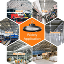 150W 120W 100W Adjustable-480V UFO LED High Bay Light-AC 277-480V-5000K Daylight-LED Shop Lights (500W MH/HPS Equiv.)- 0-10V Dimmable Commercial Bay Lighting for Warehouse Factory