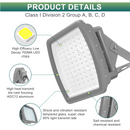 100W Led Explosion Proof Light for Class 1 Division 2-Hazardous Location Lighting-13000 Lumens-250W MH Equivalent-5000K