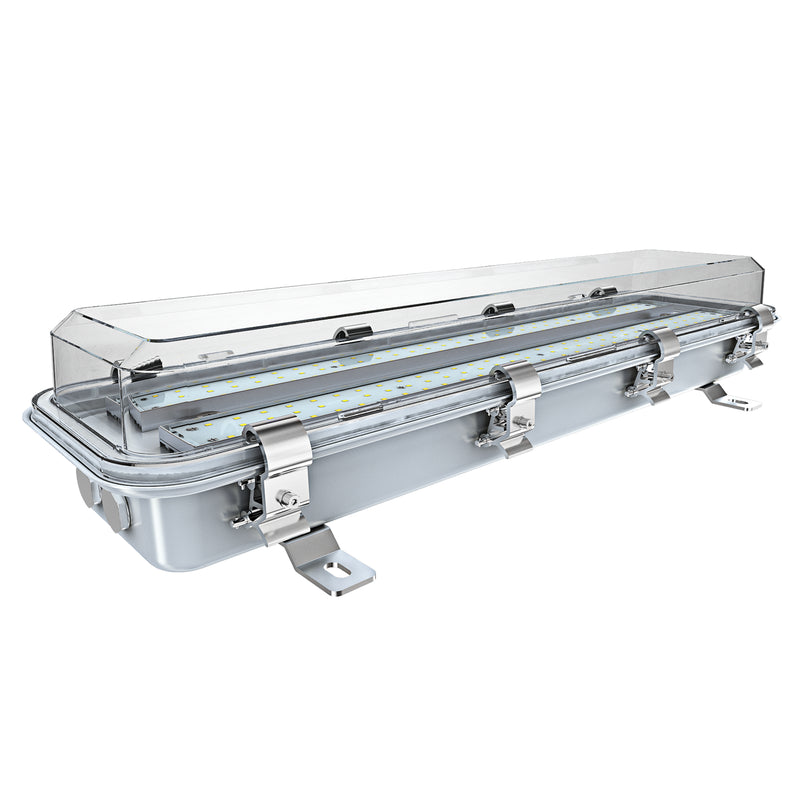 30W 2FT LED Explosion Proof Vapor Proof Light–Dimmable-CCT 5000K-4200 Lumens-AC 100–277V-IP66-Class 1 Division 2 Hazardous Location Fixture-UL Certified