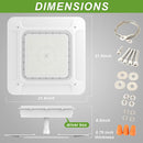 TANLITE 240W LED Canopy Light-AC 120~277V-CCT 5700K-0~10V Dimming- Lumen Output 33,600 Lumens-UL & DLC 5.1 Listed