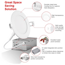 TANLITE Lighting 40 Pack-4 inch Ultra-Thin LED Recessed Downlight-Canless-Selectable CCT-Dimmable-2700K/3000K/3500K/4000K/5000K