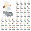 TANLITE 40 Pack-4 inch Ultra-Thin LED Recessed Downlight-Canless-Selectable CCT-Dimmable-2700K/3000K/3500K/4000K/5000K
