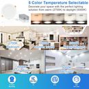 30 Pack-6 inch 12W Ultra-Thin LED Recessed Downlight-Canless-Selectable CCT-Dimmable-2700K/3000K/3500K/4000K/5000K