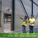 Black Combo Red Letter LED Emergency Exit Sign-Battery Backup-Adjustable Light Heads-Single or Double Face