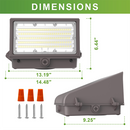 120W/100W/90W/60W Full-Cutoff LED Wall Pack-Wattage & CCT (50K/40K/30K) Selectable-LED Wall Light-Energy Efficient-Up to 20400 Lumens