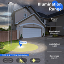 150W 480V LED Parking Lot Shoebox Light-21,000 Lumens-CCT 5000K-400W Metal Halide Equivalent-With Bracket Mount-5 Years Warranty