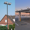 150W 480V LED Parking Lot Shoebox Light-21,000 Lumens-CCT 5000K-400W Metal Halide Equivalent-With Bracket Mount-5 Years Warranty