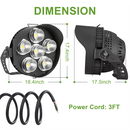 TANLITE Lighting 600W LED Sport Light-Stadium Light-78,000 Lumens-AC 120~277V or 277~480V-CCT 5000K- 38 degree-Flood Bracket