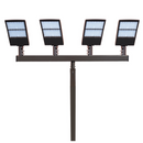 Quad Fixtures Mount Round Bullhorn Bracket 180 Degree Vertical Tenon Inline Adapters for 4 Slip Fitter Mounting Shoebox Flood Lights