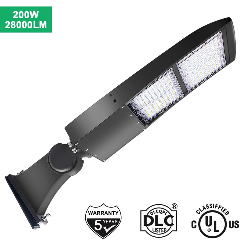 Tanlite Lighting 200W Led Parking Lot LightTanlite 200W LED Parking Lot Area Light-Shoebox Light-28000 Lumens-CCT 5000K-400W MH Equivalent-UL+DLC 5.1