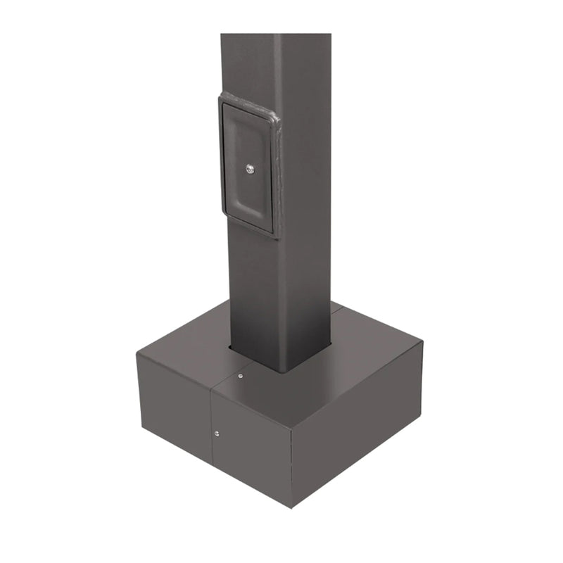 5 inch 30 Foot Steel Square Light Pole Bronze Housing | 10 Gauge