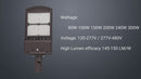 80W/100W/150W LED Area Light-Parking Lot Light-CCT 3000K/4000K/5000K -100-277V AC-0~10V Dimming
