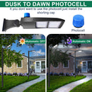 300W LED Parking Lot Light-Shoebox Area Light-AC 120~277V-42,000 Lumens-CCT 5000K-1,000W Metal Halide Equivalent-UL+DLC 5.1