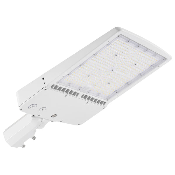 TANLITE 300W LED parking lot light with slip fitter mount, 5000K daylight, UL DLC certified.