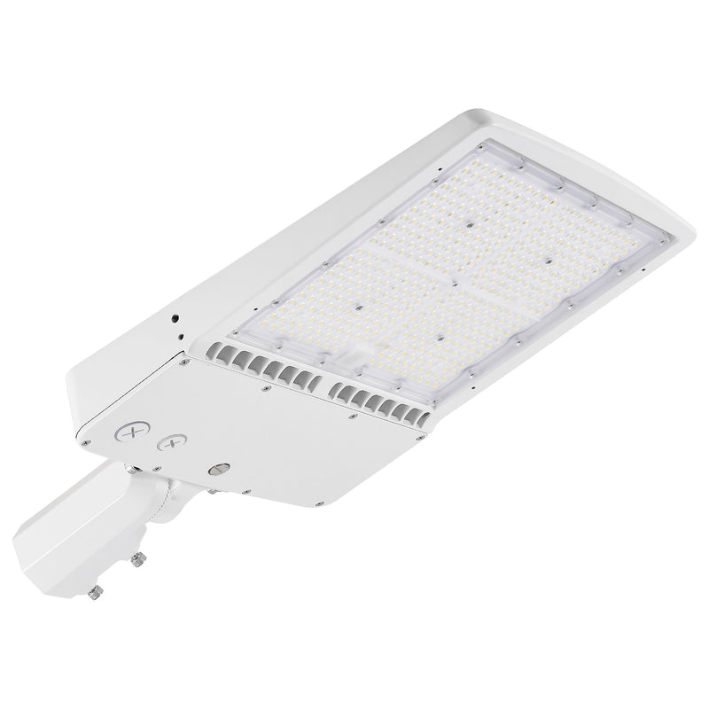 TANLITE 300W LED parking lot light with slip fitter mount, 5000K daylight, UL DLC certified.