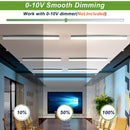 TANLITE 4FT LED Linear Strip Lights connected in a continuous linkable installation