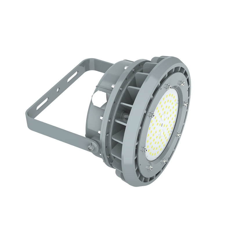 Durable round explosion-proof LED light ideal for hazardous environments