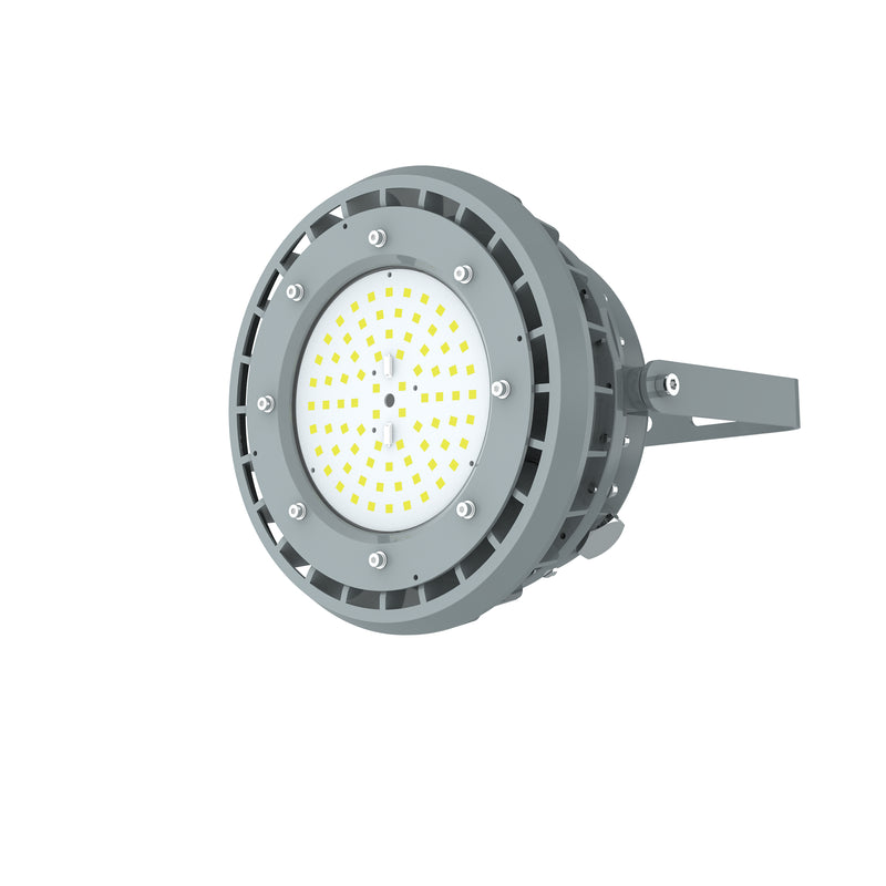Installation of TANLITE 60W LED Explosion Proof Round Light in an industrial facility