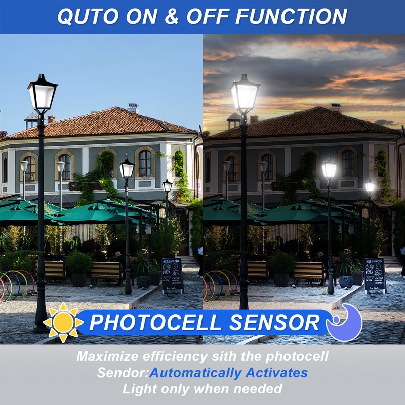 TANLITE LED post top light with 80W/100W/120W wattage selectable