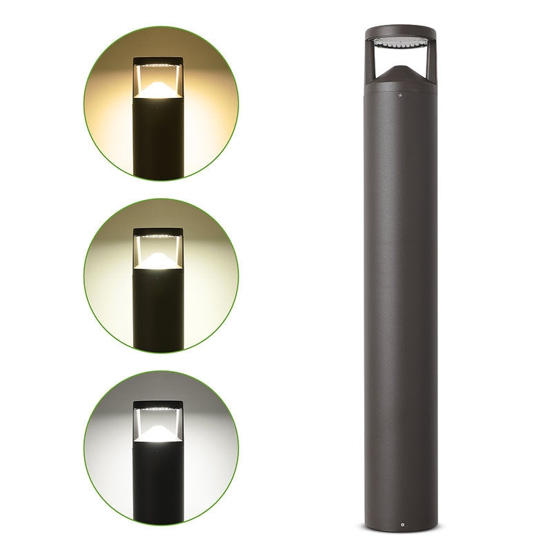 Side view of TANLITE 42 inch LED Bollard Light showing full height and durable die-cast aluminum housing