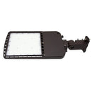 LED parking lot light with slip fitter mount for round poles