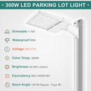 TANLITE direct arm mount LED shoebox light securely installed on square pole