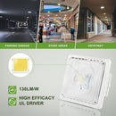 TANLITE LED Parking Garage Canopy Light with surface and pendant mounting options.