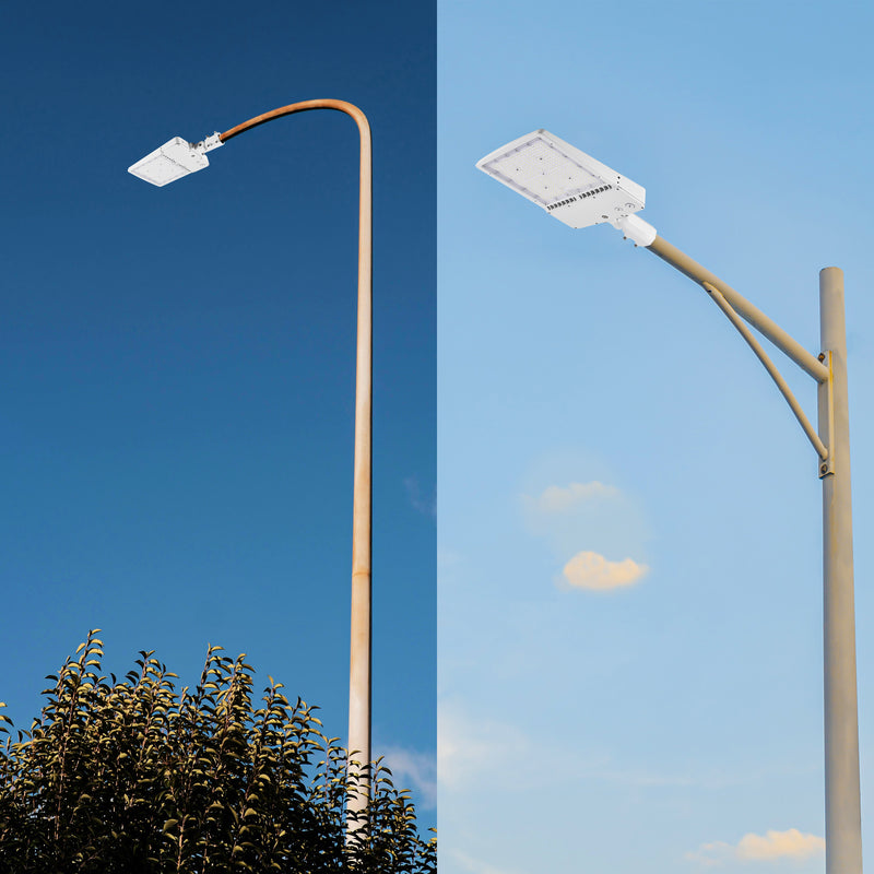 UL and DLC listed TANLITE 300W LED shoebox light with slip fitter for parking lot poles.