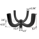 Tenon Adapter, 90 Degree Quad Round Bullhorn Tenon for 4 fixtures, LED Street Light, Shoebox Parking Light, Parking Lot Pole Bracket