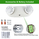 TANLITE LED Emergency Exit Lighting Fixtures-Mini Round Adjustable Lamp Heads-White Housing-120-277 V AC