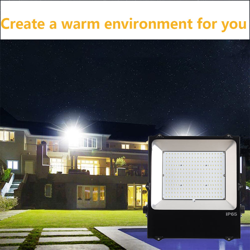 150W LED Flood Light-IP65 Waterproof 5000K Daylight 21000lm-350W-450W MH/HPS Equivalent-Outdoor Security Floodlight-ETL DLC Listed