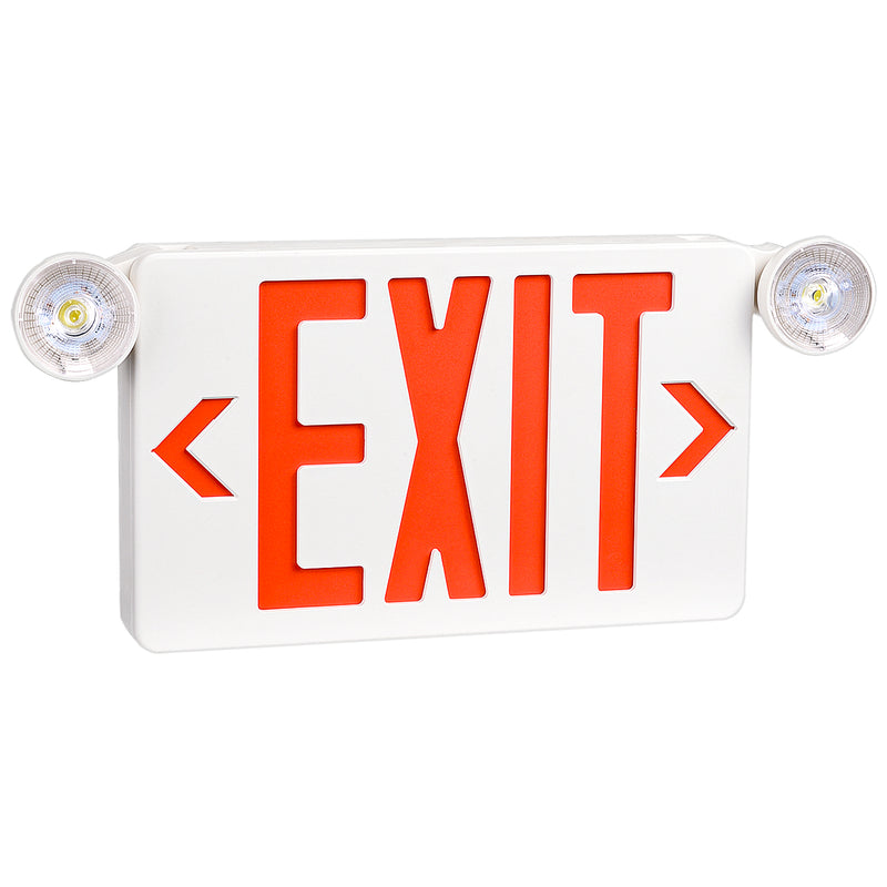 Led Red/Green LED Exit Sign, UL-Listed Emergency Light - Dual LED Lamp ABS Fire Resistance
